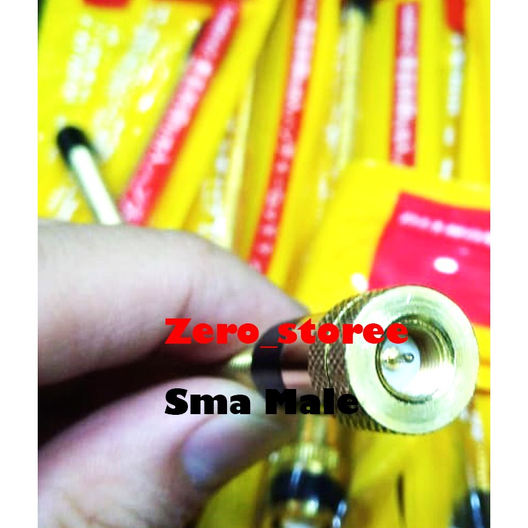 VHF Antena SMA Male Helikal Kuning Antena EMAS HT antena Gold Emas yaesu LUPAX SMA LAKI COWOK Cowo firstcom fc27 Yaesu Antenna Helikel