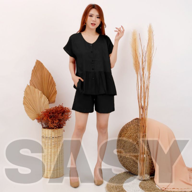 COD SETELAN RAYON CELANA PENDEK / SETELAN WANITA KEKINIAN CELANA PENDEK / SETELAN PIYAMA / PIYAMA CELANA PENDEK /  BAJU SANTAI WANITA / BUSUI FRIENDLY / SETELAN WANITA KEKINIAN KOREAN STYLE / ONE SET KOREA STYLE