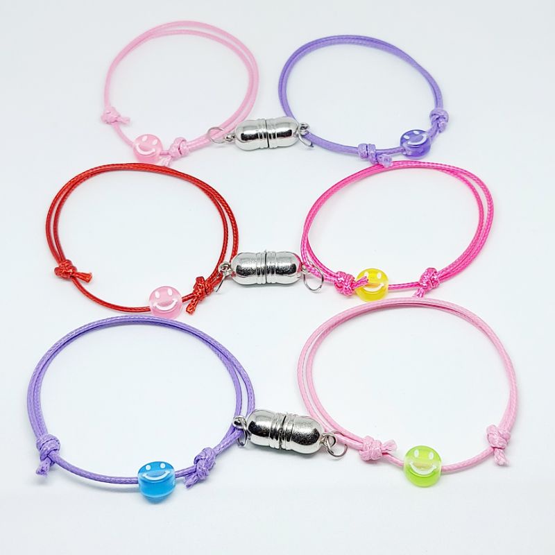 gelang magnet couple best friend smile pasangan 2 pcs (1 pasang)