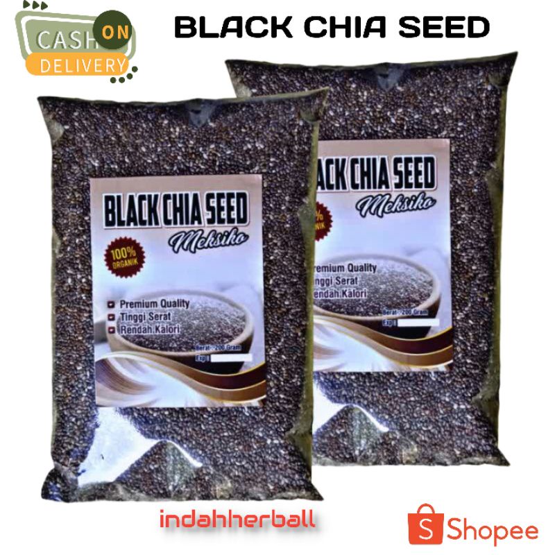 

Organic Black Chia Seed 200gr Mexico / Chia Seed Premium Original [ COD
