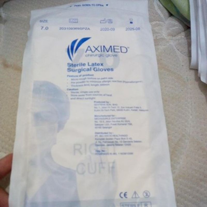 Aximed Sterile Latex Surgical Gloves size 7