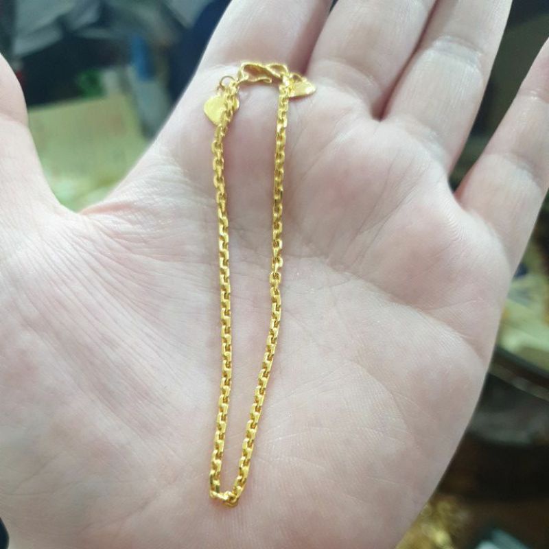 Gelang rantai polos nori 99% 99 990 emas asli 24k 24 karat 24karat 5 gram 5gr