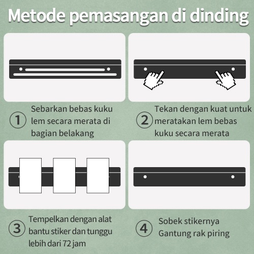 Rak Piring Gantung Rak Dapur Rak Dinding Rak Besi Anti Karat Rak Penyimpanan Mangkuk