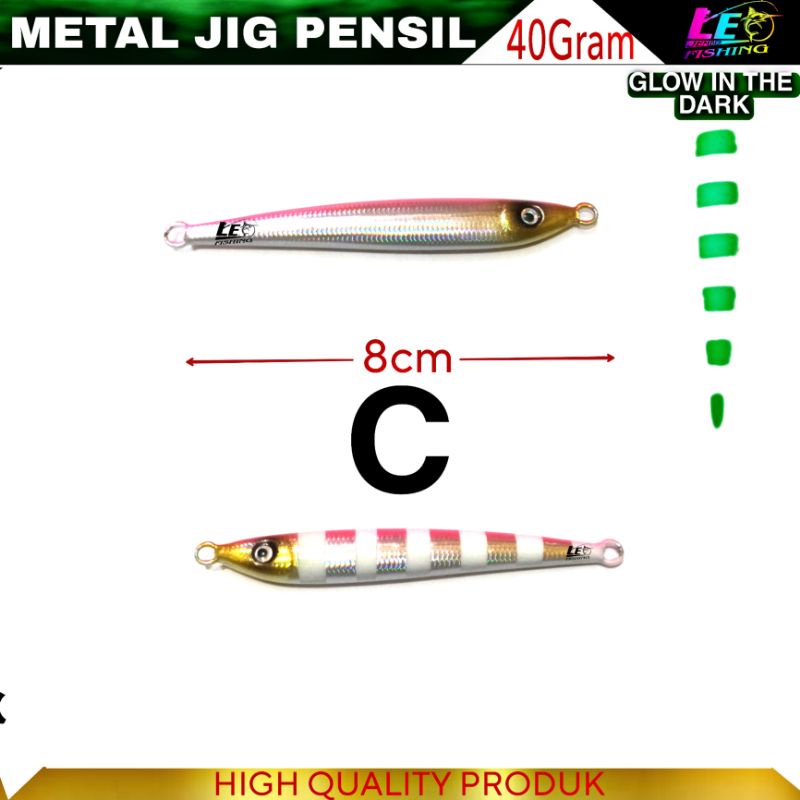 UMPAN TERLARIS METAL JIG PENSIL 40GRAM HIGH QUALITY PRODUK