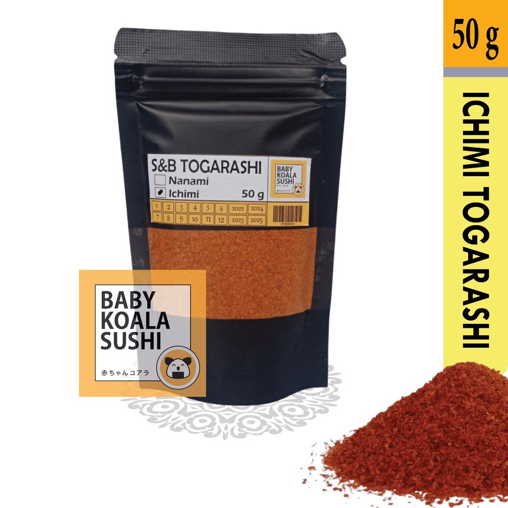 S&amp;B Ichimi Togarashi Cabai Jepang 50 g │ Cabe Bubuk Import Jepang │ Chili Powder for Sushi Ramen