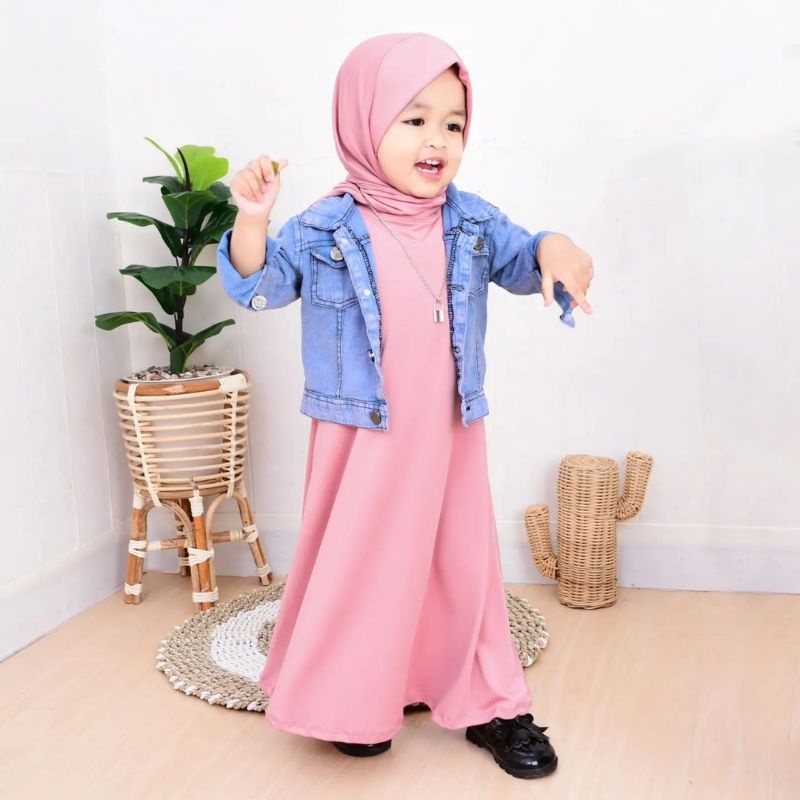 Inner Dress Anak Tanpa Lengan / Gamis Anak Tanpa Lengan 1- 9 Tahun