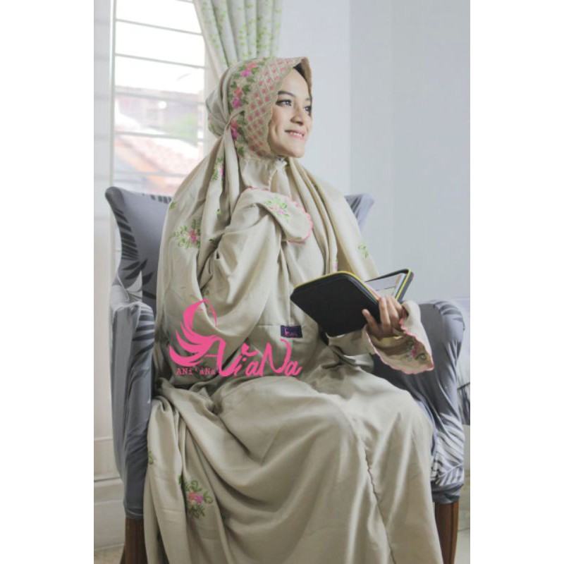 Ani'Ana Official - Mukena Polino Silk Bordir AniAna Andin Terusan Lamaran Remaja