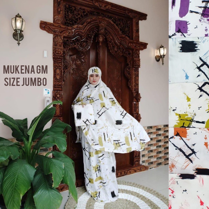 MUKENA RAYON MOTIF TIE DIE UKURAN JUMBO