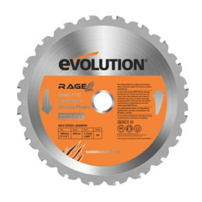 (Terbaru) Evolution Rage Multipurpose Saw Blade 185Mm - Mata Pisau Mesin Potong *