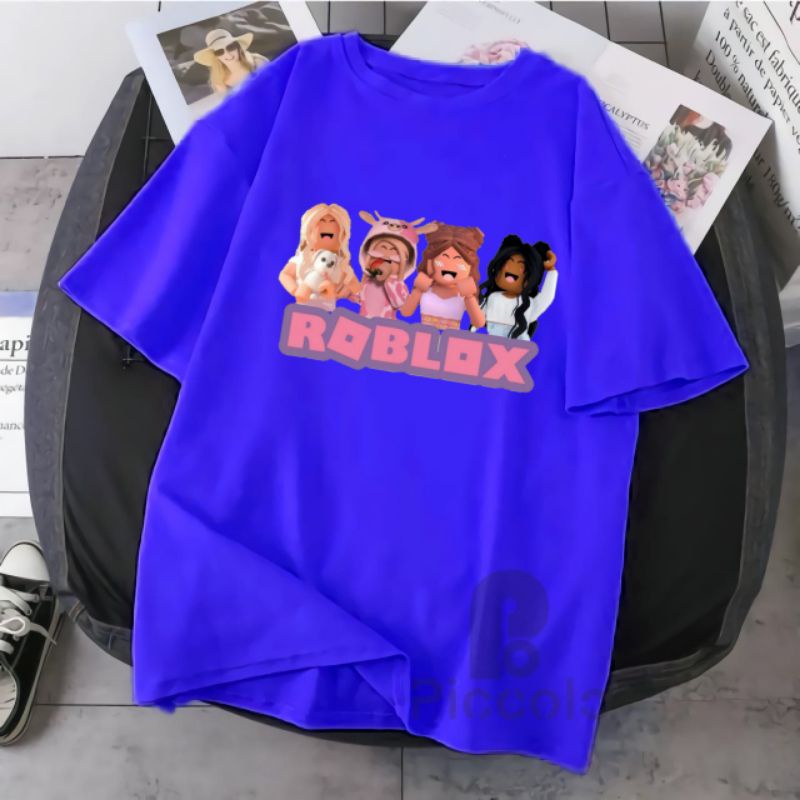 baju kaos anak anak roblox gril /kado ulang tahun bahan premium (free nama anak)