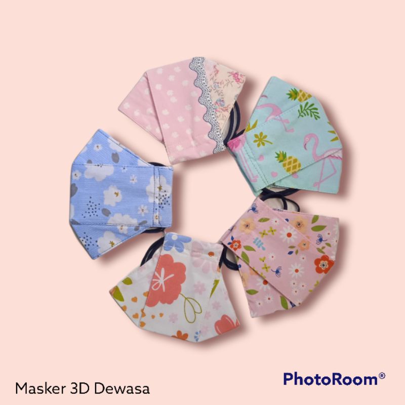 MASKER DEWASA 3D MASKER HIJAB 3D
