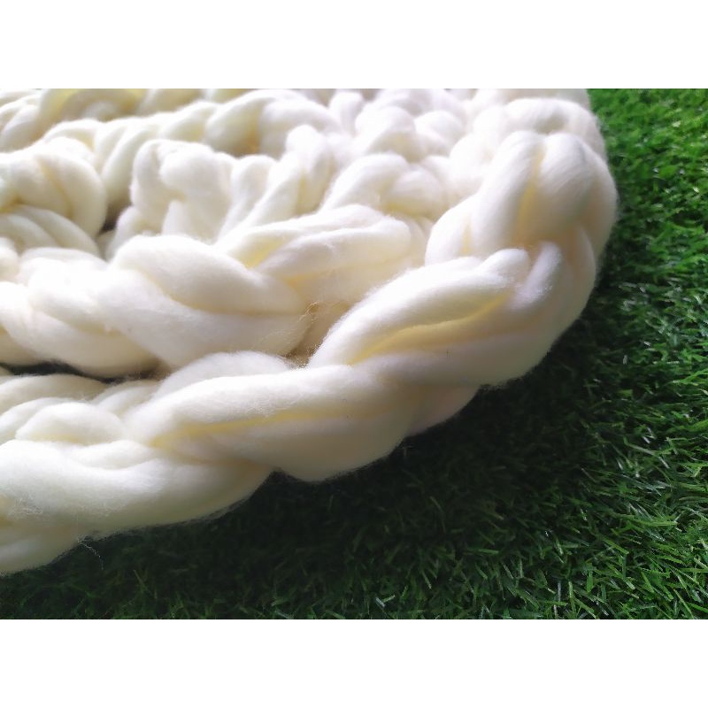 wool kepang newborn photography property | braided wool | prop newborn photography