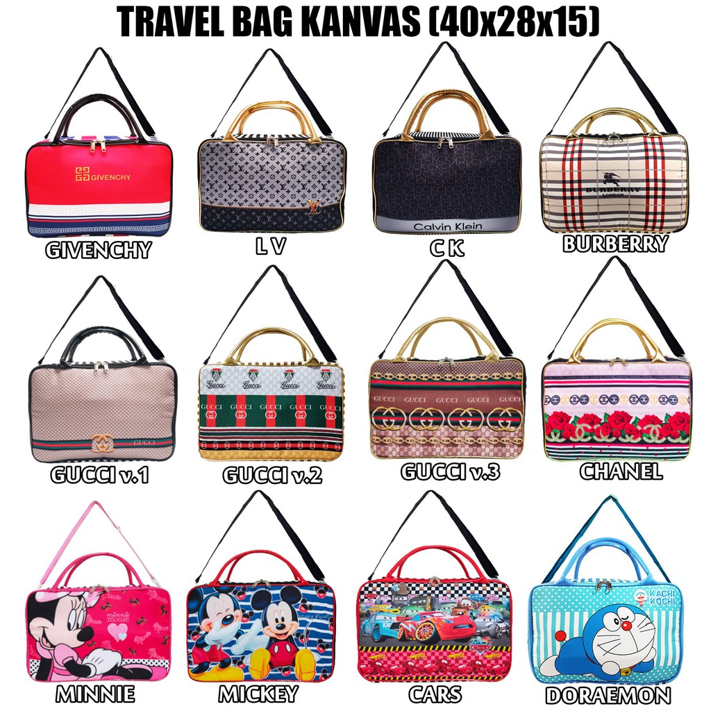 Travel Bag / Tas Pakaian / Tas Koper Kanvas 2in1 Ukuran Besar Anak Dan Dewasa