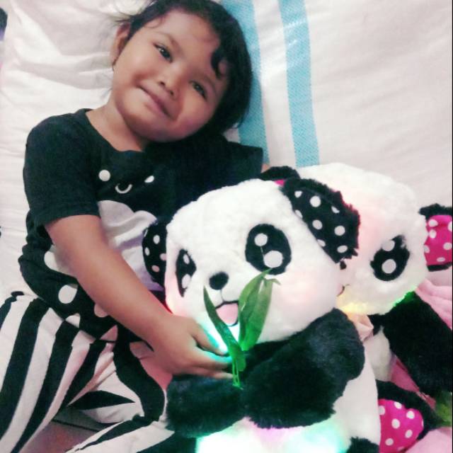 Boneka lampu besar  panda Lebel SNI bulu korea