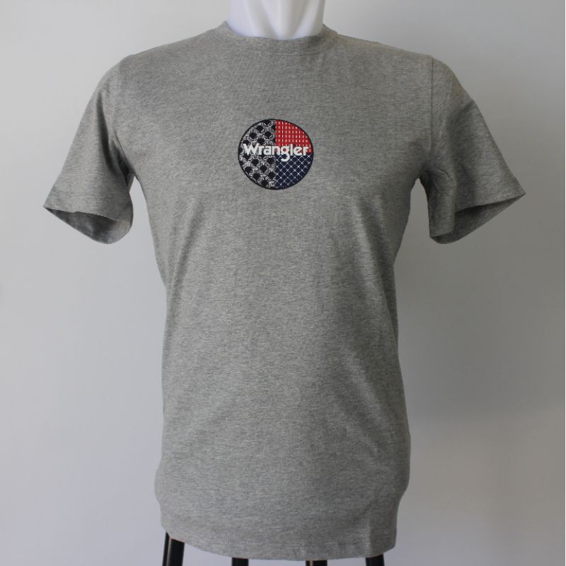 WRANGLER ORIGINAL - Kaos Wrangler Abu-abu / Oblong Wrangler / Baju Wrangler
