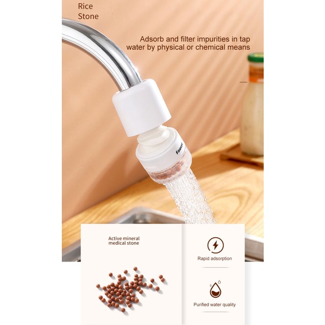 Splash-proof head of faucet lengthened extension bubbler kitchen tap water shower water-saving rotatable filter nozzle nozzle OW