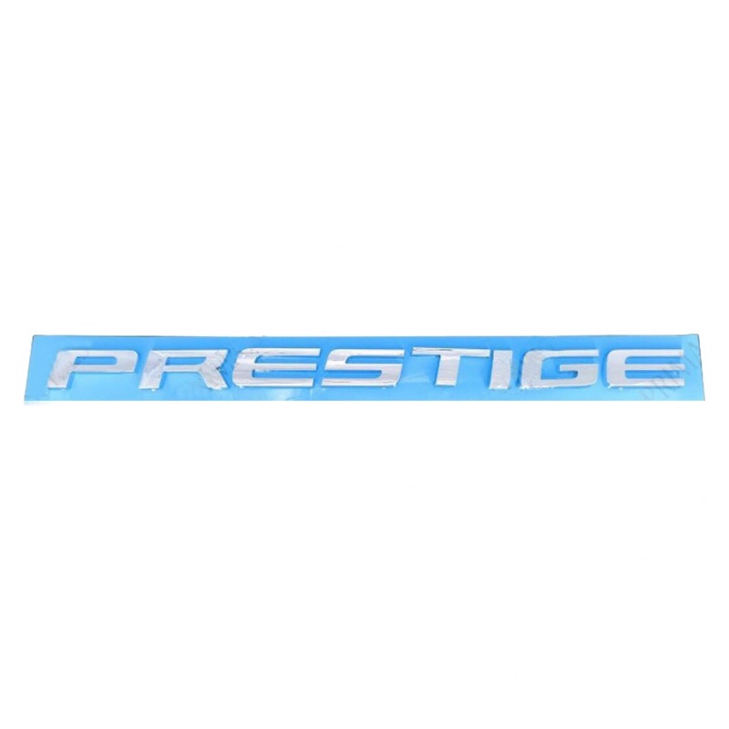 Emblem mobil tulisan PRESTIGE