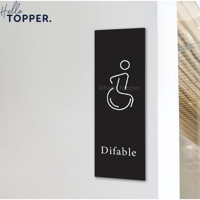

Sign Board Difabel Toilet Restroom WC Acrylic UV Print Potrait helloto99 dijamin