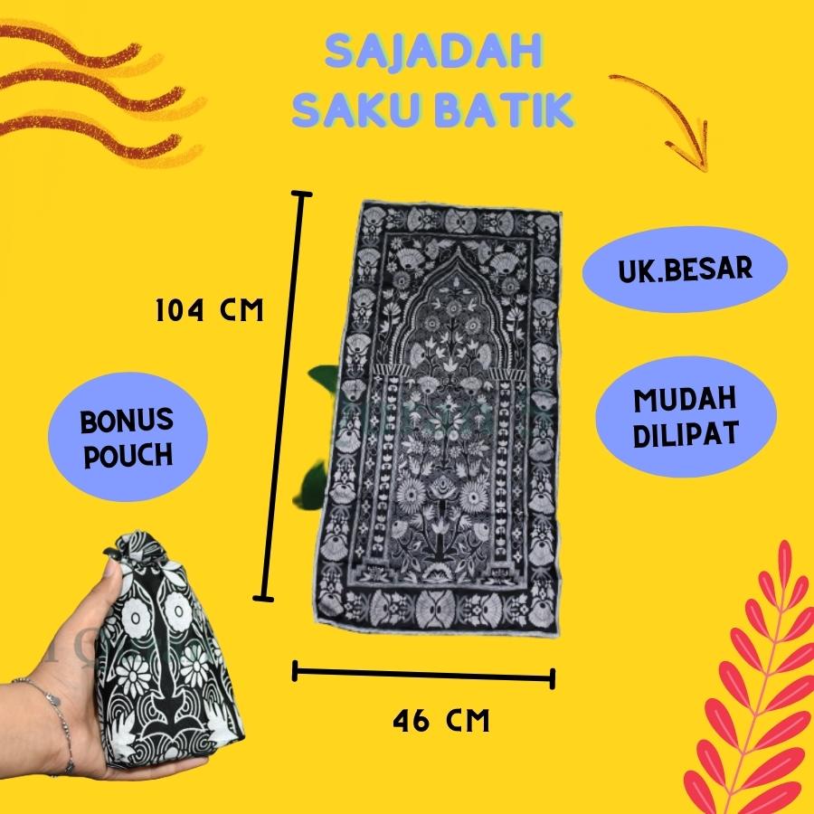 READY Sajadah Alydrus Turkey Travel Pouch Motif Batik Bagus Ukuran Besar Simple Cocok Untuk Souvenir