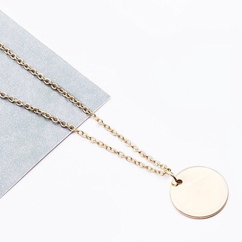 Simple and versatile small round piece thin chain temperament clavicle chain 210807