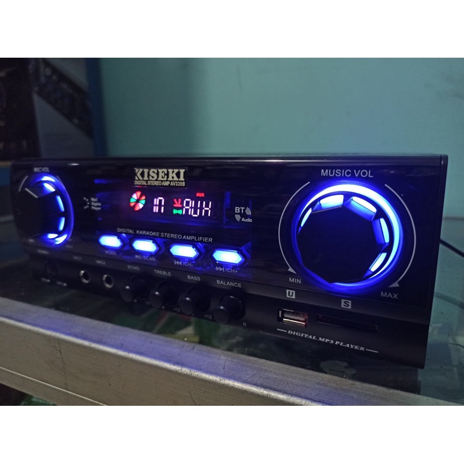 POWER AMPLI PROFESIONAL KARAOKE BLUETOOTH MP3 KISEKI AV-339B (D33)