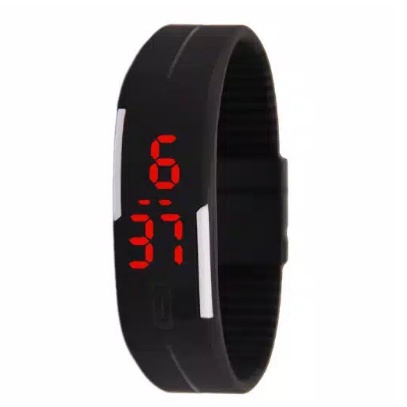 JAM TANGAN GELANG LED SPORT DIGITAL JAM FASHION WANITA/PRIA JAM TANGAN MURAH IMPORT LED WATCH STRAP RUBBER