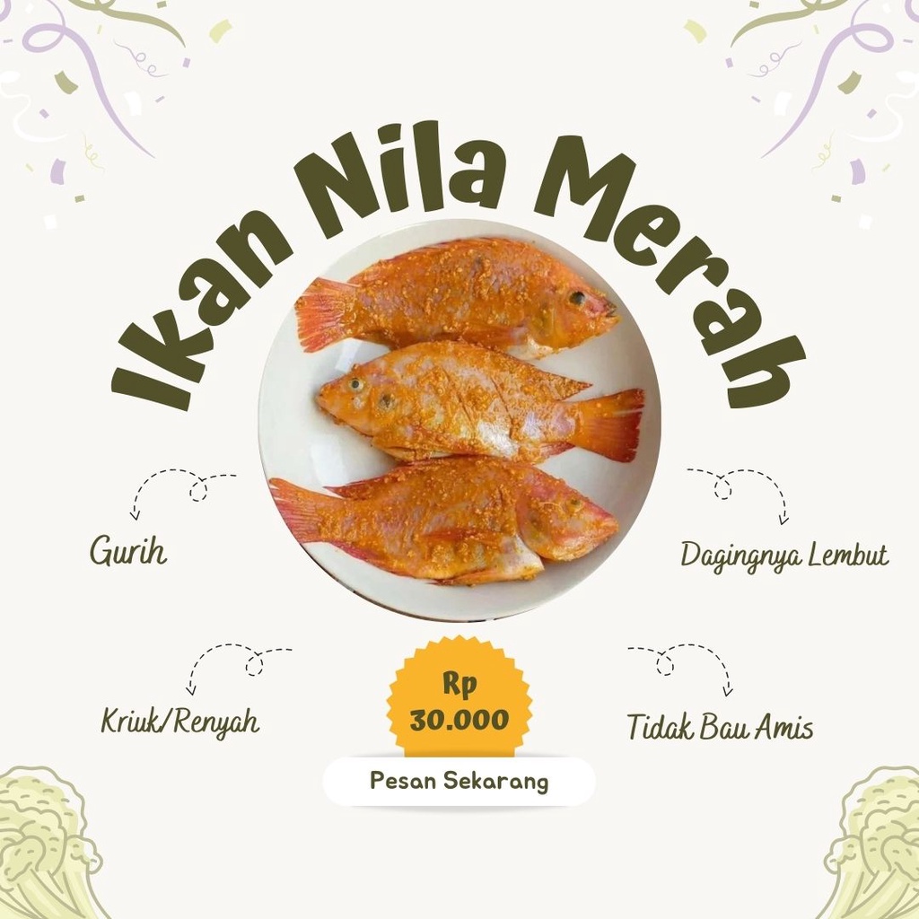 

IKAN NILA MERAH (TILAPIA) SEGAR FRESH AND HEALTY ORIGINAL DAN BUMBU