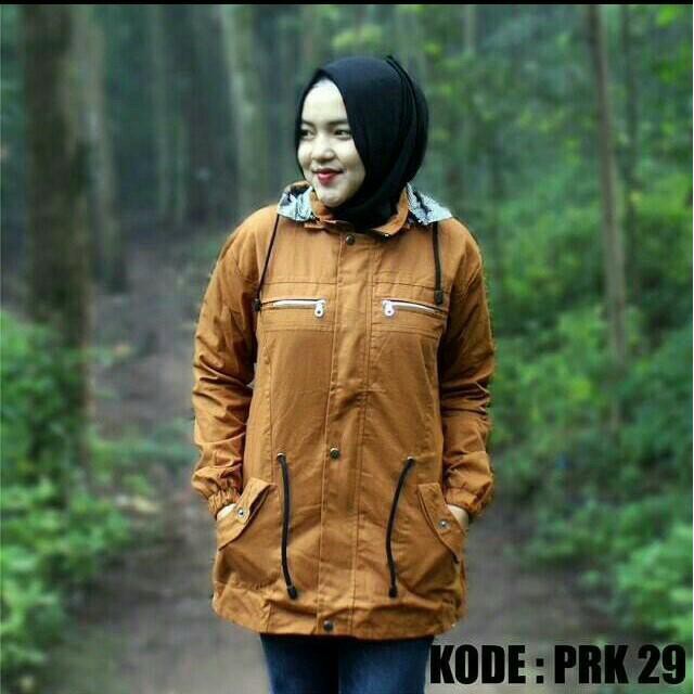 SAE JAKET PARKA LADIES BABY KANVAS KUNING KUNYIT   KUNING MUSTARD Berkualitas