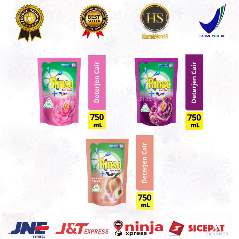 Rinso Deterjen Cair 750ml || Murah