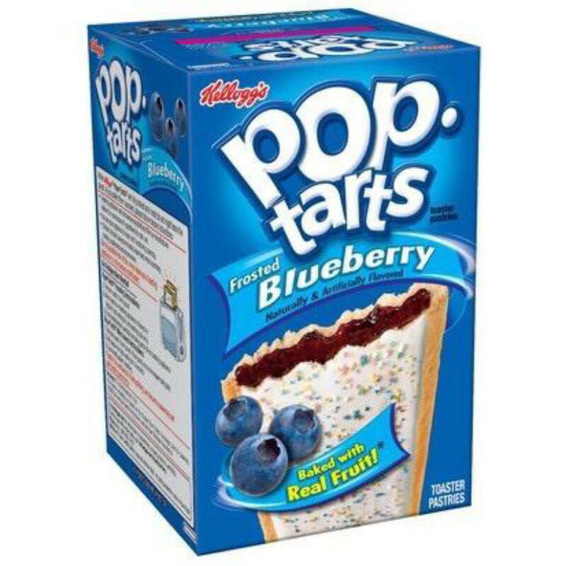 

KELLOGGS POP TARTS FROSTED BLUEBERRY 2 PCS / KELLOGG'S POP TARTS TOASTER PASTRIES USA