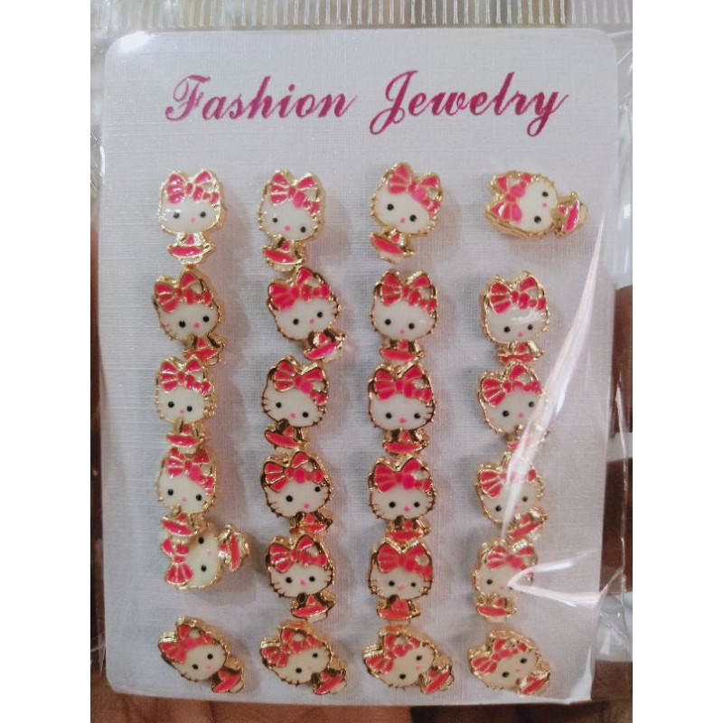 Anting Anak Hello Kitty 12 Pcs / Pasang