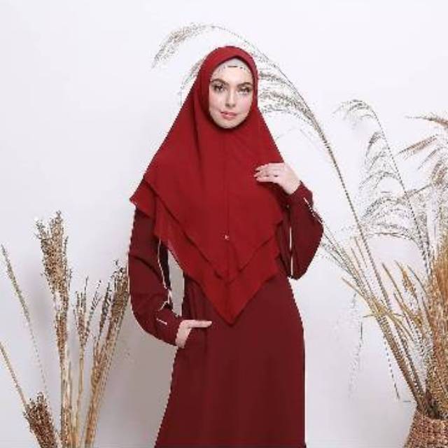 ZB khimar Antem maroon blue Heaven Lights By ZB Hlbzb