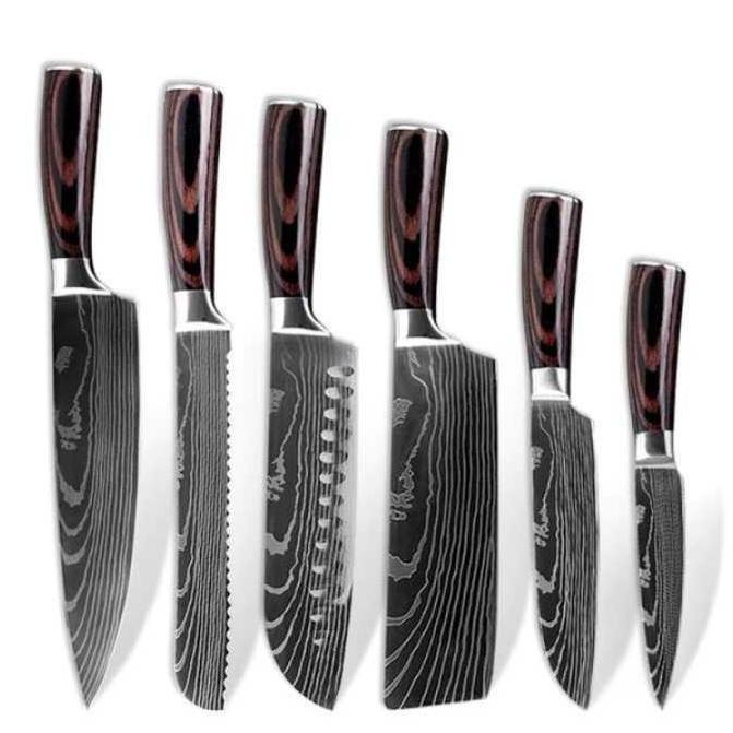 

XITUO SET PISAU DAPUR DAMASCUS PATTERN STAINLESS STEEL 6 PCS - DL6 BVN65496G