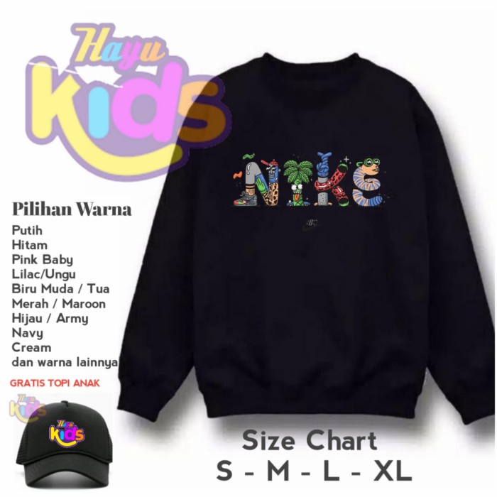 JAKET HOODIE ANAK LAKI-LAKI NIKE 01 - SWEATER CREWNECK NIKE JORDAN