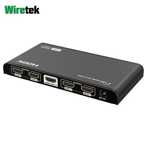 Wiretek HDMI 2.0 Splitter 4port 4Kx2K