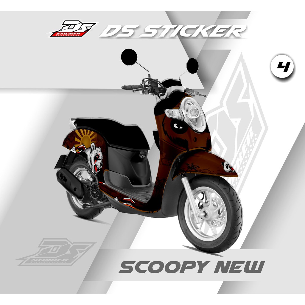 Decal Stiker Striping Scoopy New Panda Zombie Shopee Indonesia