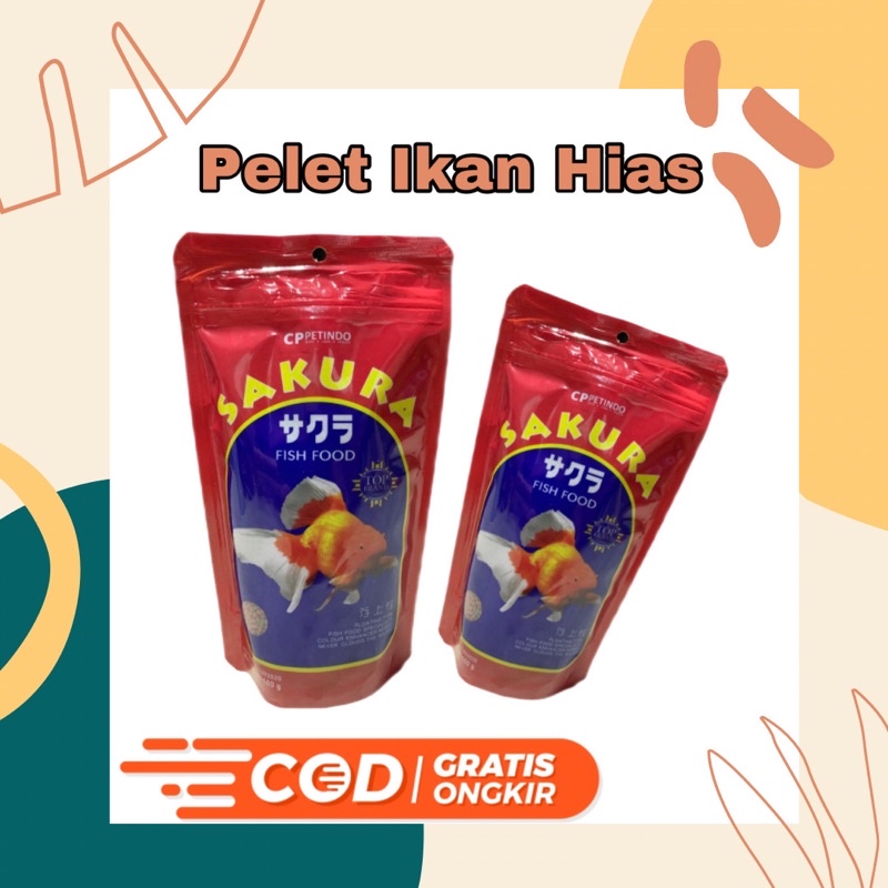 SAKURA Makanan Ikan Hias Pelet 100gr Pellets 1mm Pakan Ikan 100gr