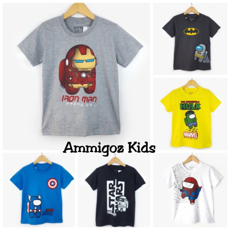 Kaos Anak Laki Laki Among Us Superhero