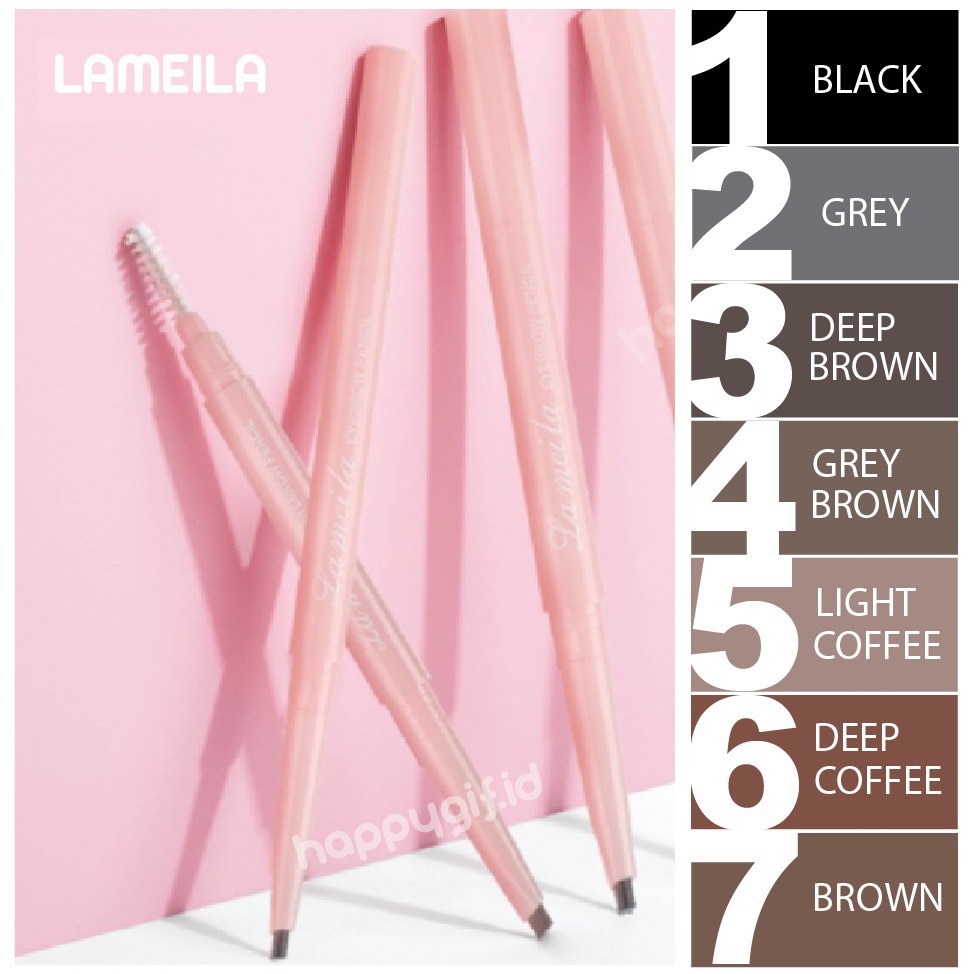 LAMEILA 7 Colors Double Heads Eyebrow Pencil Lasting Eyebrow Pen (Waterproof)