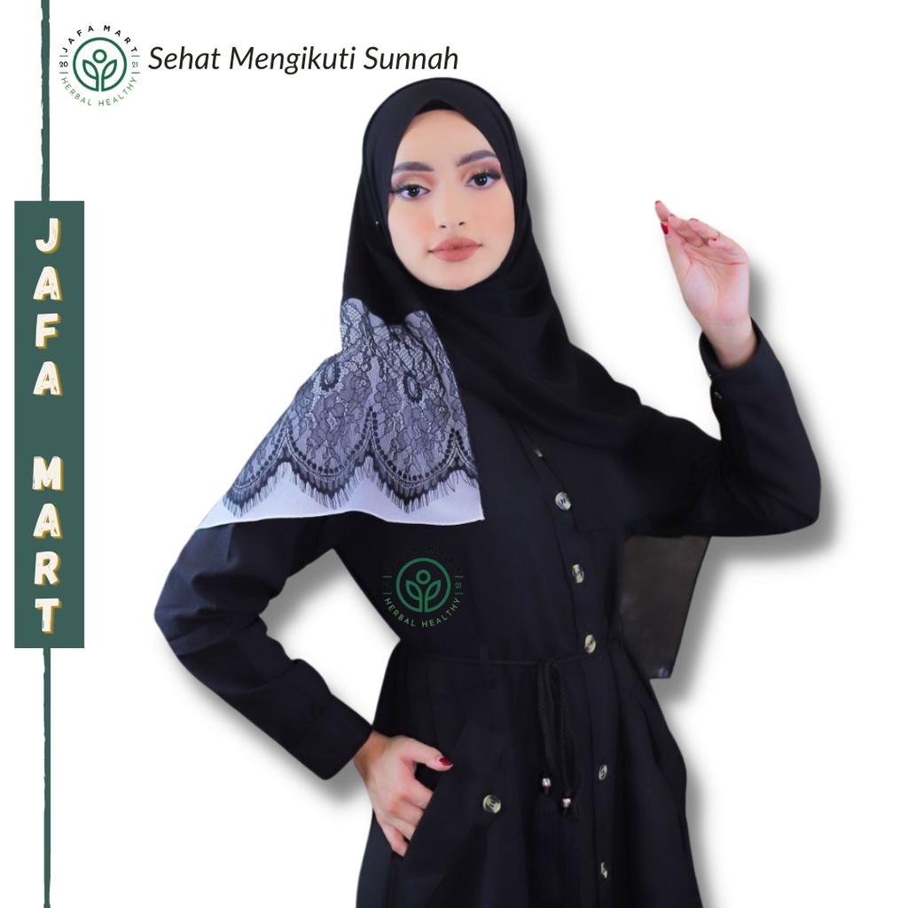 Hijab Jilbab Pashmina Frea Brukat by Kamia Bahan Chiffon Crepe Korea Kerudung Pasmina