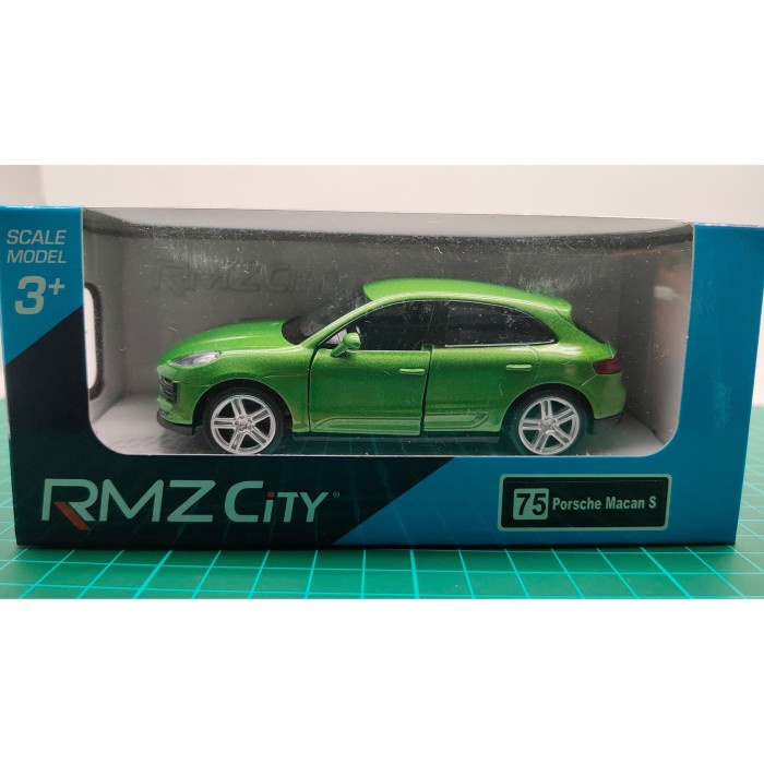 SIAP KIRIM Rmz City Porsche Macan S Metalic Green Miniatur Diecast Mobil Porsche BERKUALITAS
