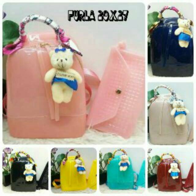 Ready lagiFurla Ransel jelly +dompet  20x27 semiori