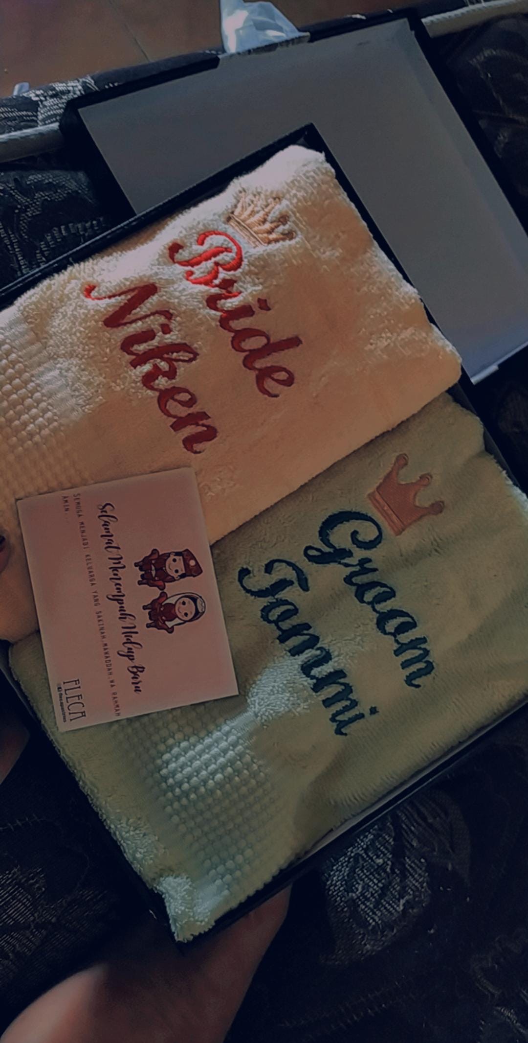 Hampers Handuk Couple Terry Palmer 50x100 Seserahan Sangjit Kado Hadiah Wedding Pernikahan Lamaran