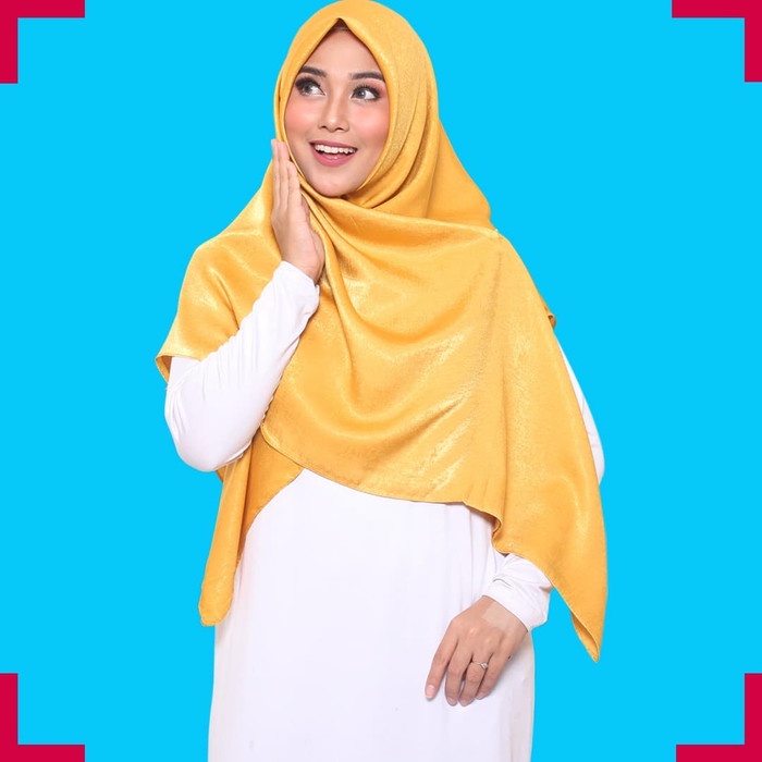 Xas201S1 Hijab Voal Jilbab Umama Viscose Syari Kerudung Segi Empat Polos Jumbo - Mustard 120E20Pgo