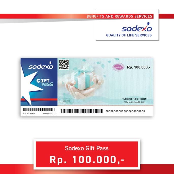 Voucher Sodexo Gift Pass Nominal Rp100.000