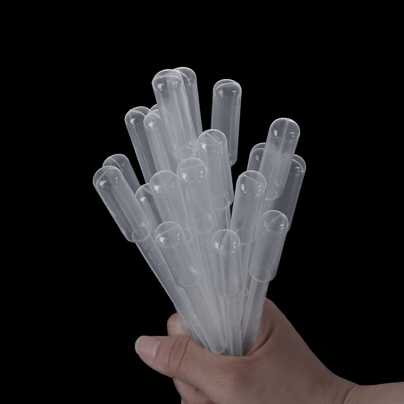 100 Pcs Pipet Transfer Mata Sekali Pakai Bahan Plastik Transparan Ukuran 3ML