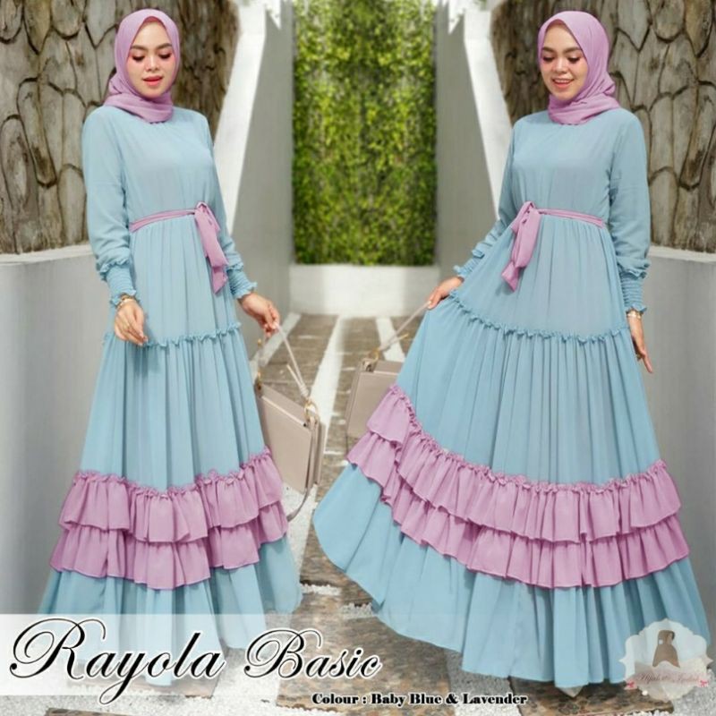 gamis polos ceruti babydoll maxi dress muslim busui sleting rayola homedress casual