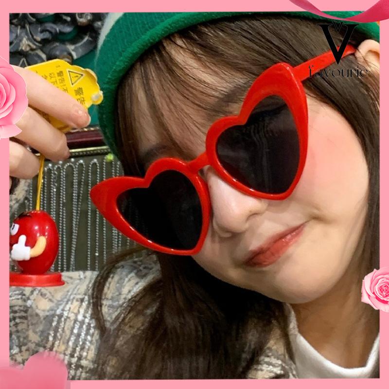 [COD]Fashion Wanita Wajah Besar Retro Cinta Kacamata Musim Panas Perjalanan Pose Kerai Sunglasses-FA