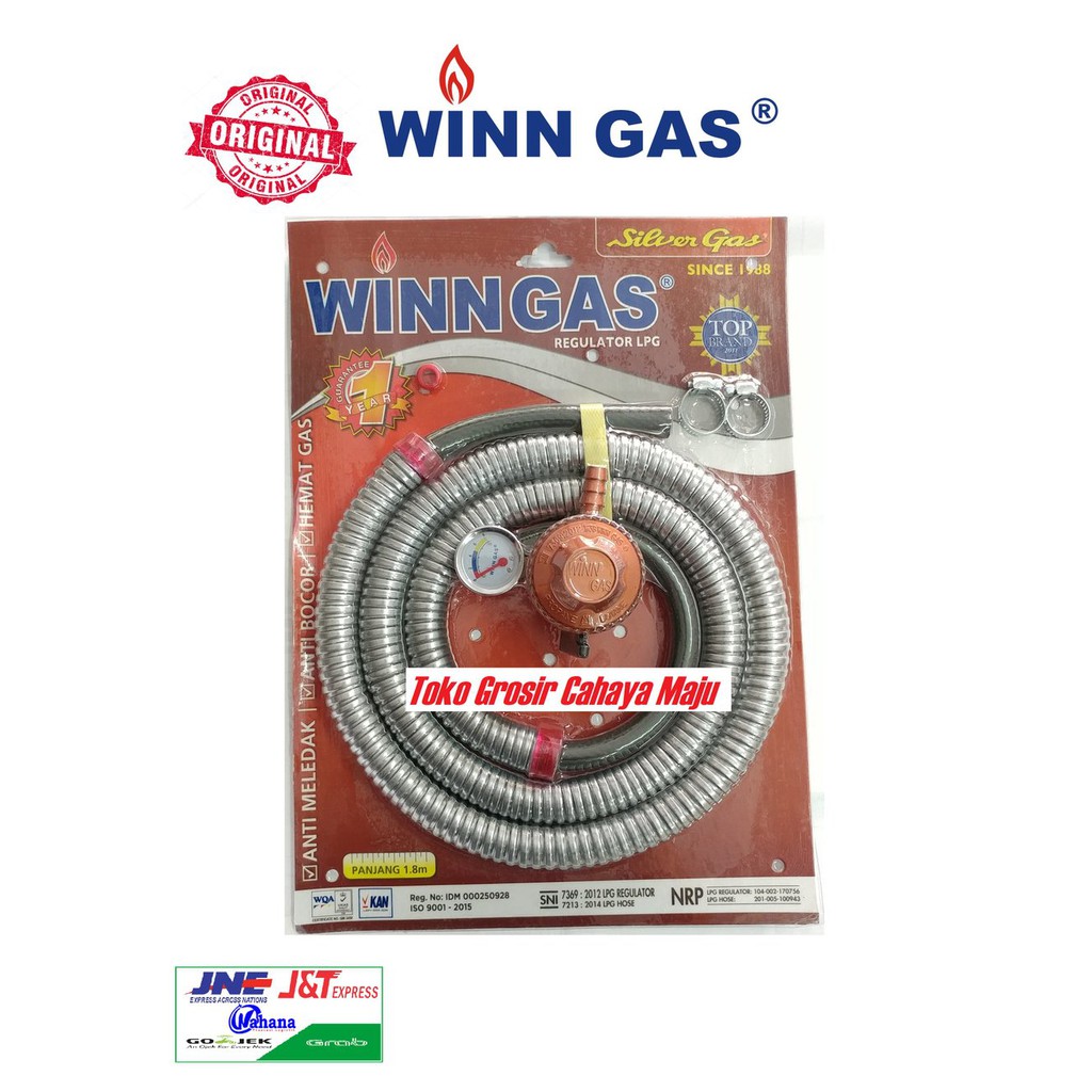 [Ready Stok]  Paket Regulator dan Selang WINN GAS 1.8 Meter W 18 M e disigrosir