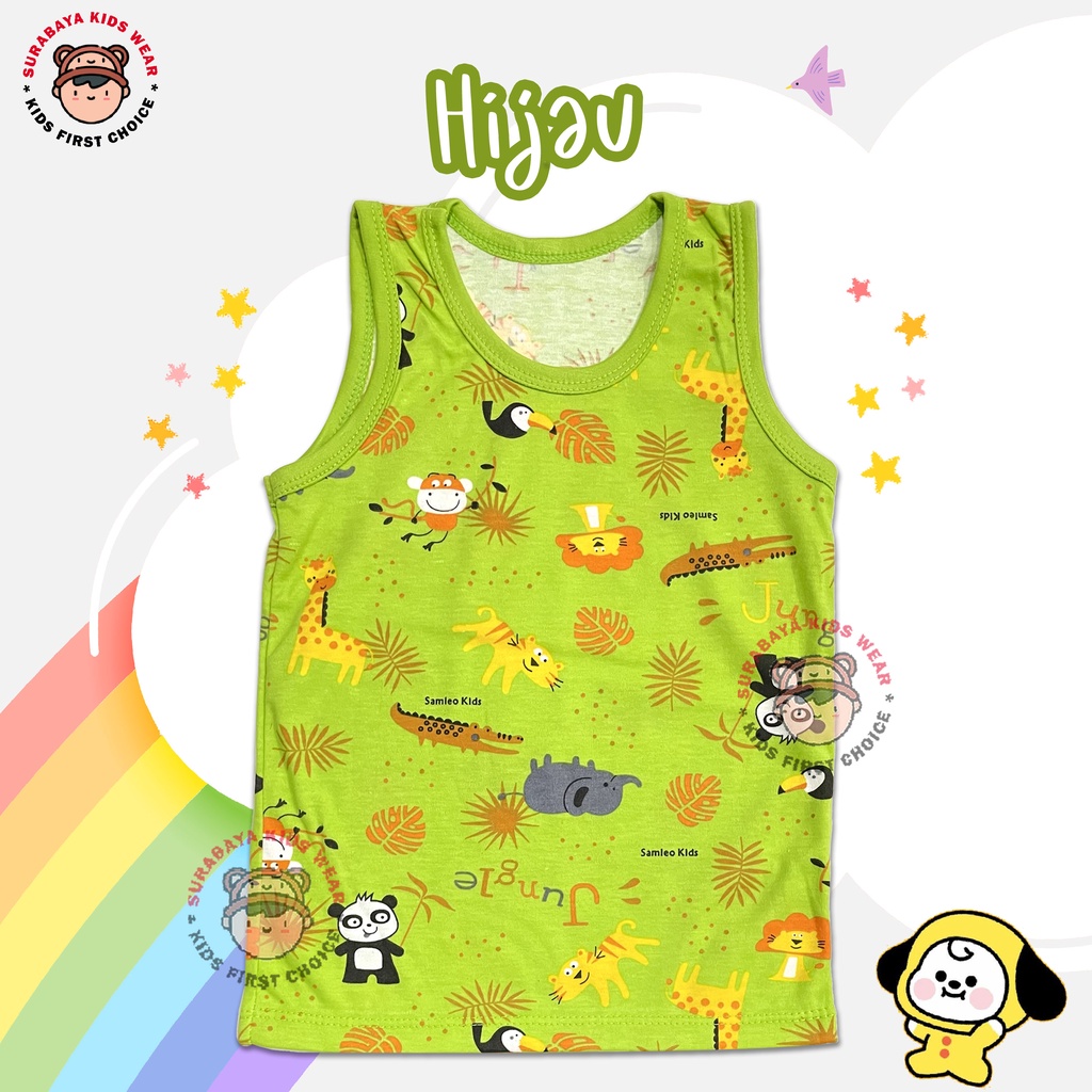 Kaos Singlet Anak Laki - Laki Warna Motif Panda